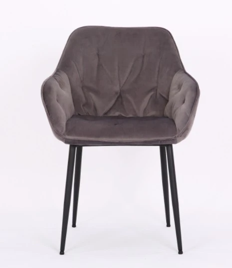 Grey Velvet Dining Banquet Beauty Salon Chairs
